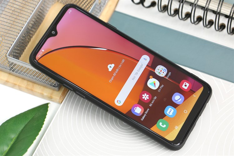 Ốp lưng Galaxy A20s Nhựa dẻo Silicone Felt COSANO Màu Đen