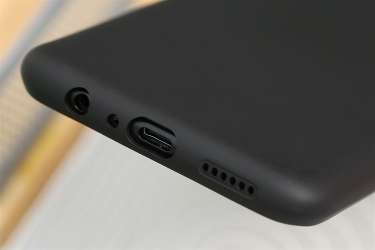 Ốp lưng Galaxy A20s Nhựa dẻo Silicone Felt COSANO Màu Đen