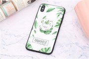 Ốp lưng iPhone XS Max Nhựa cứng Tempered CKTG548 Lá