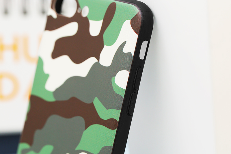 Ốp lưng iPhone 7/8+ viền dẻo TPU+PC UV CKTG330 Vân lính