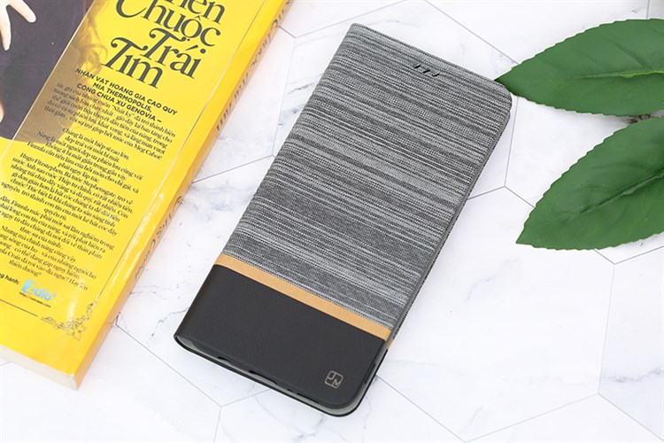 Ốp lưng Galaxy A50/A50s Nắp gập Denim II JM Màu Xám