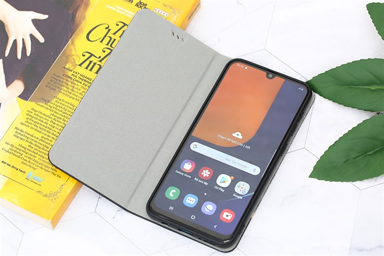 Ốp lưng Galaxy A50/A50s Nắp gập Denim II JM Màu Xám