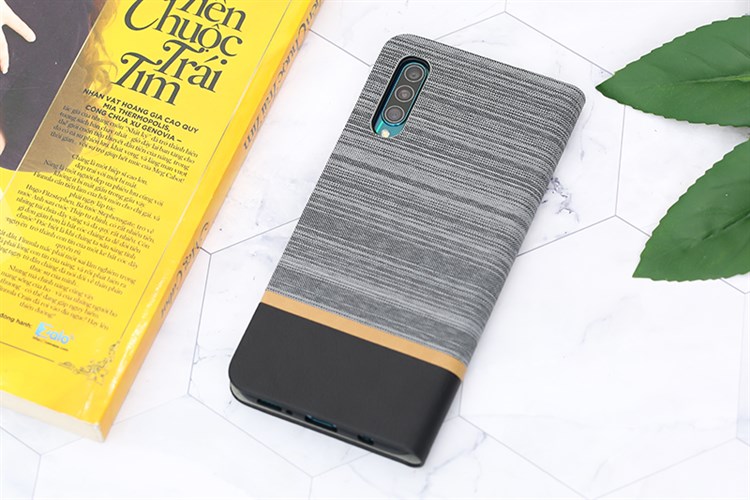 Ốp lưng Galaxy A50/A50s Nắp gập Denim II JM Màu Xám