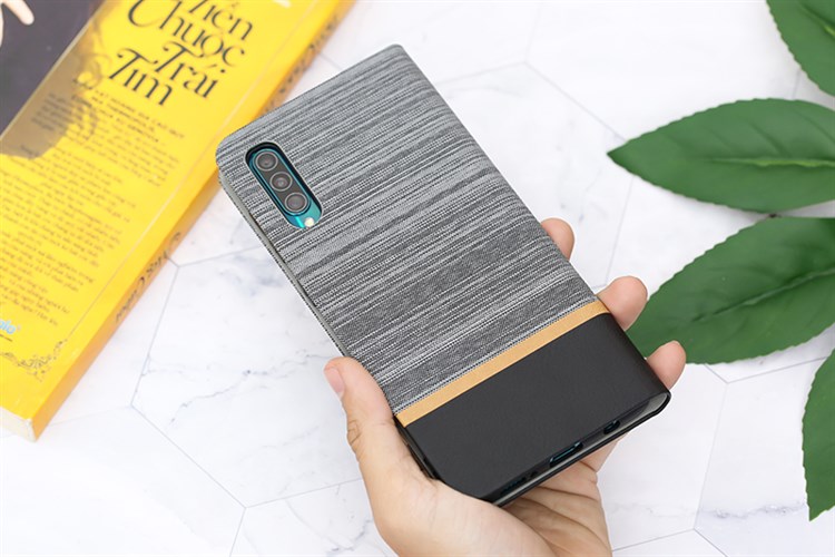 Ốp lưng Galaxy A50/A50s Nắp gập Denim II JM Màu Xám