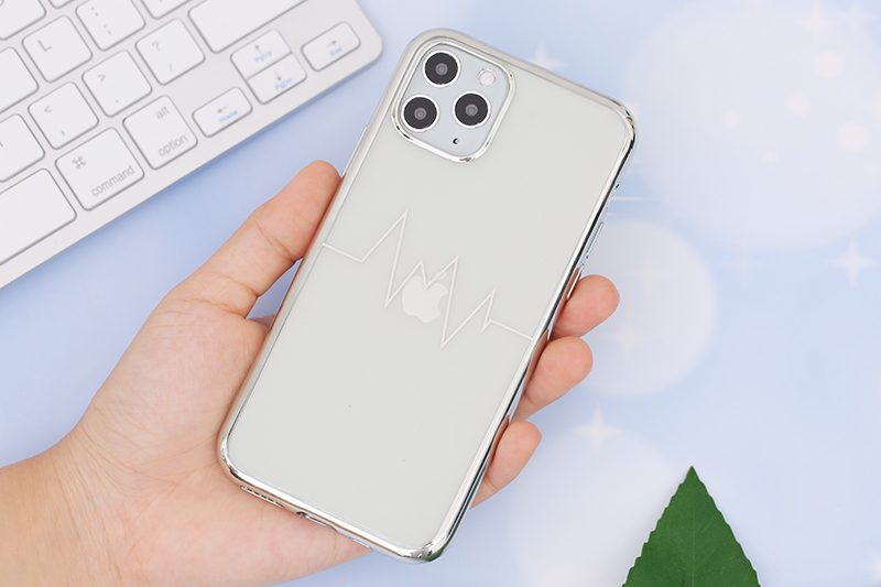 Ốp lưng iPhone 11 Pro Nhựa dẻo TPU Electroplating Heartbeat COSANO