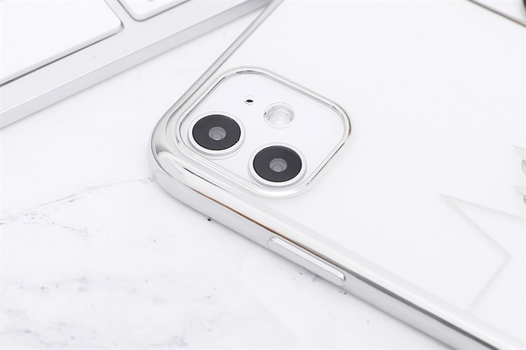 Ốp lưng iPhone 11 Nhựa dẻo TPU Electroplating Heartbeat COSANO Màu Bạc