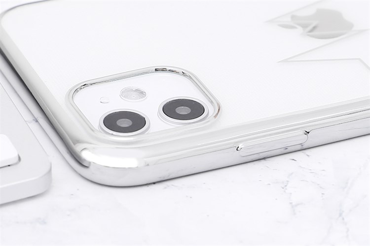 Ốp lưng iPhone 11 Nhựa dẻo TPU Electroplating Heartbeat COSANO Màu Bạc