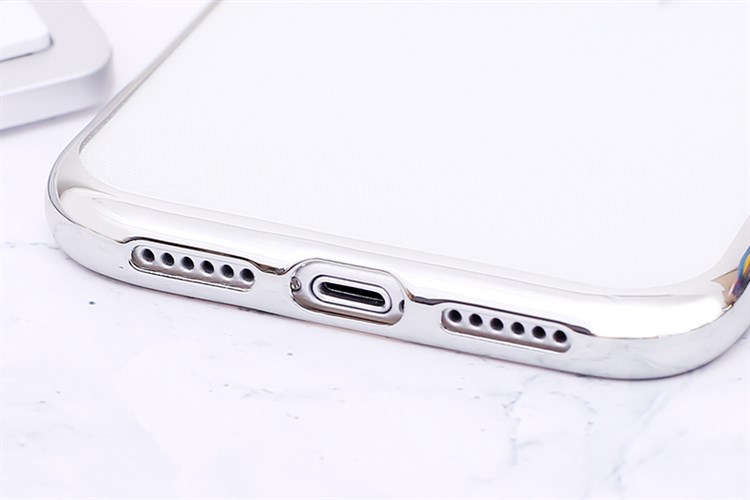 Ốp lưng iPhone 11 Nhựa dẻo TPU Electroplating Heartbeat COSANO Màu Bạc