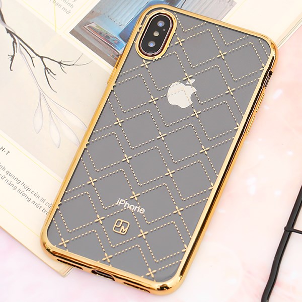 Ốp lưng iPhone X/Xs nhựa dẻo Electro TPU A JM Gold 1