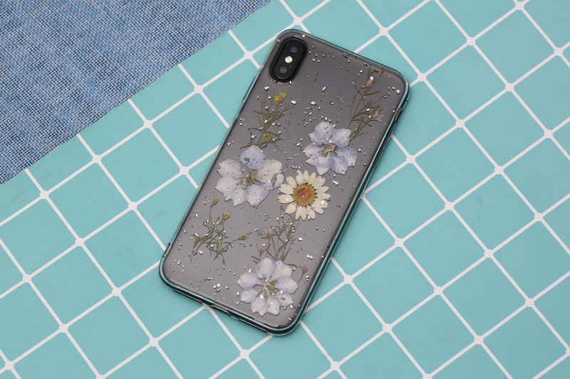 Ốp lưng iPhone XS Max Nhựa dẻo dry flower withen foil MEEKER CNDF01 Hoa khô