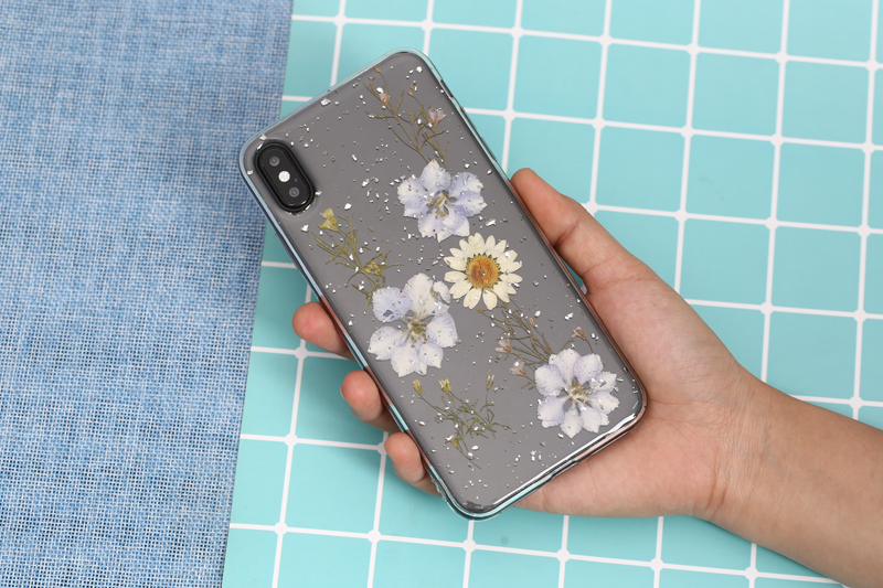 Ốp lưng iPhone XS Max Nhựa dẻo dry flower withen foil MEEKER CNDF01 Hoa khô