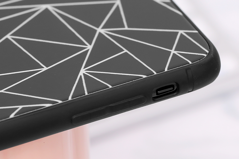 Ốp lưng iPhone XS Max Nhựa cứng viền dẻo Glass printing JM 19G016