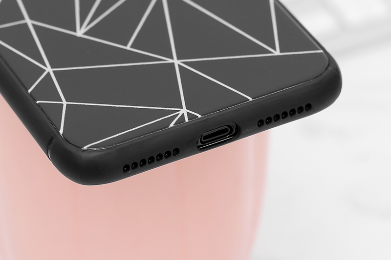 Ốp lưng iPhone XS Max Nhựa cứng viền dẻo Glass printing JM 19G016