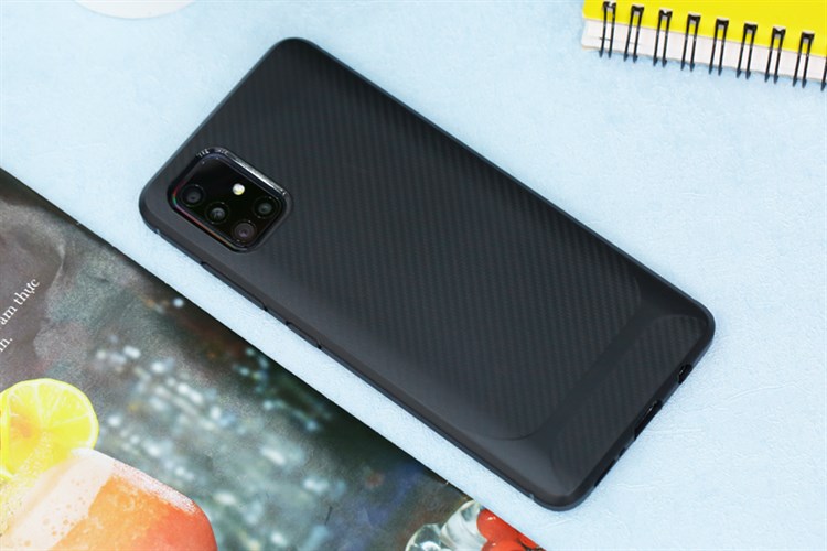 Ốp lưng Galaxy A51/A31 Nhựa dẻo H Shape TPU COSANO Màu Đen