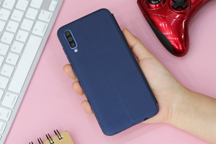 Ốp lưng Galaxy A70 Nhựa dẻo Techflip IV MEEKER Navy Màu Xanh Navy