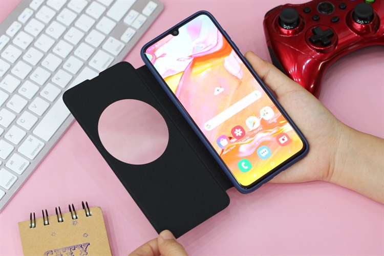 Ốp lưng Galaxy A70 Nhựa dẻo Techflip IV MEEKER Navy Màu Xanh Navy