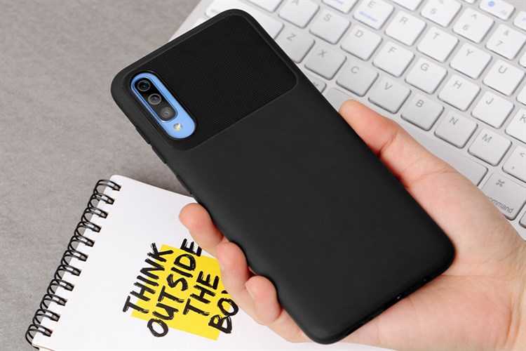 Ốp lưng Galaxy A70 nhựa dẻo MIRIGE JM Đen Màu Đen