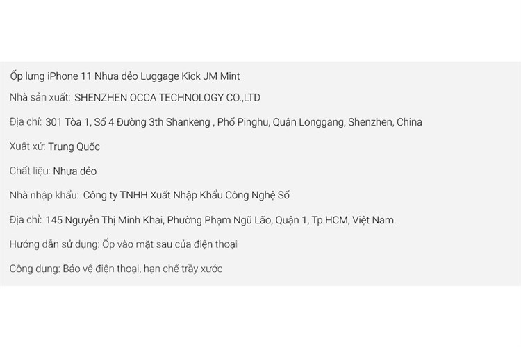 Ốp lưng iPhone 11 Nhựa dẻo Luggage Kick JM Màu Xanh mint