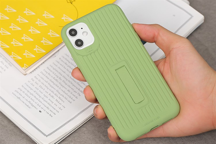 Ốp lưng iPhone 11 Nhựa dẻo Luggage Kick JM Màu Xanh mint
