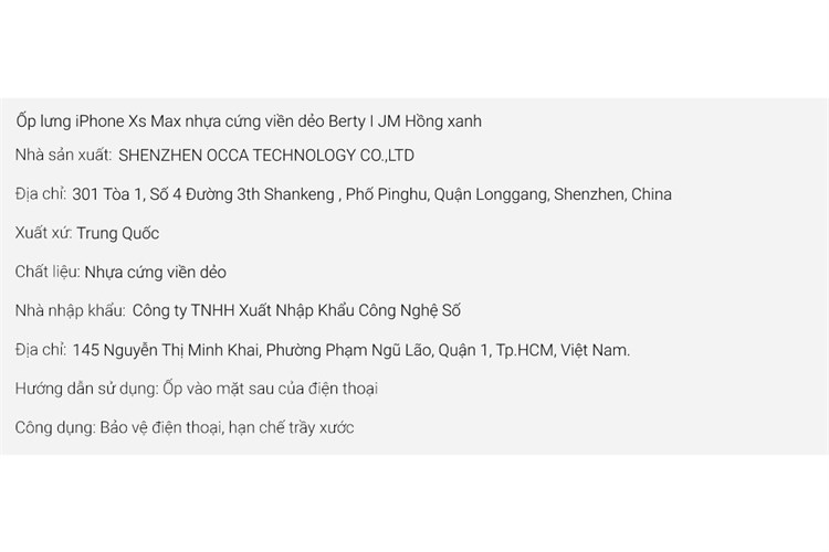 Ốp lưng iPhone XS Max Nhựa cứng viền dẻo Berty I JM Màu Hồng