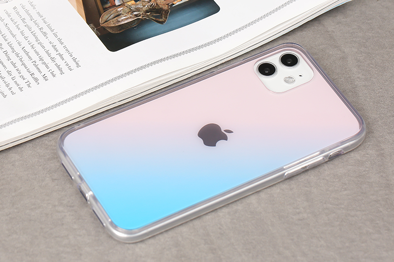Ốp lưng iPhone 11 nhựa cứng viền dẻo Berty I JM Hồng xanh - giá rẻ