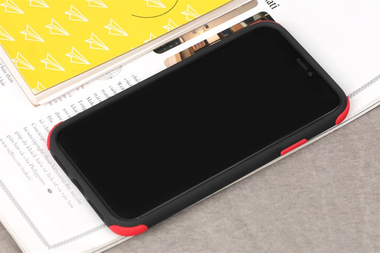 Ốp lưng iPhone 11 Nhựa cứng viền dẻo SYLLAB JM Màu Đen - Đỏ