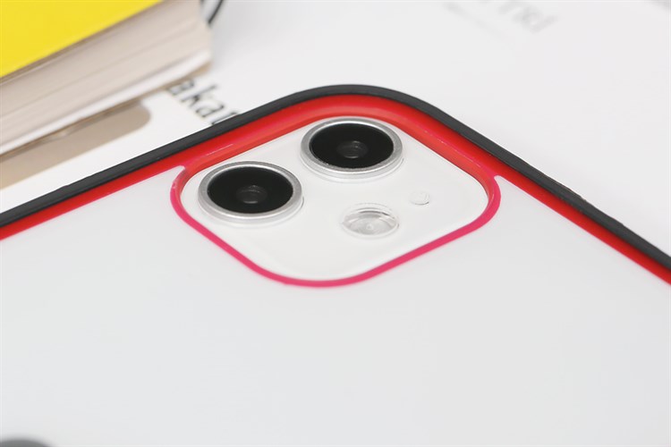 Ốp lưng iPhone 11 Nhựa cứng viền dẻo SYLLAB JM Màu Đen - Đỏ