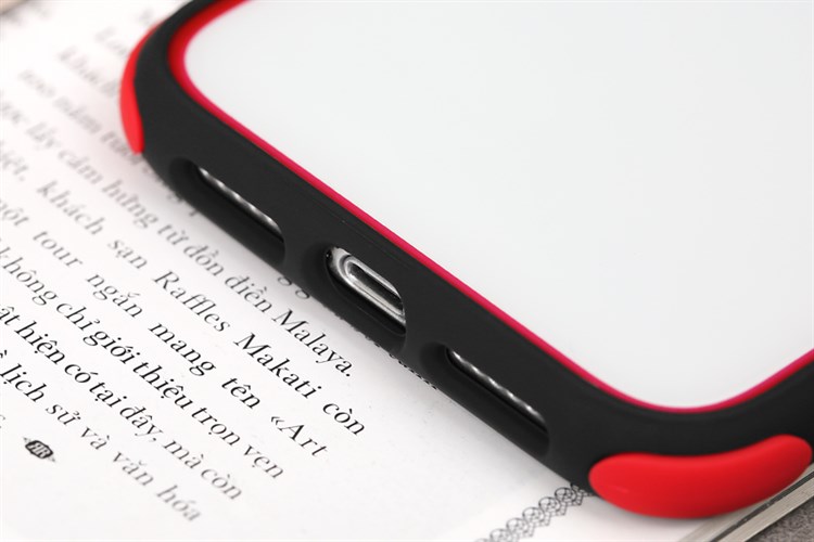 Ốp lưng iPhone 11 Nhựa cứng viền dẻo SYLLAB JM Màu Đen - Đỏ