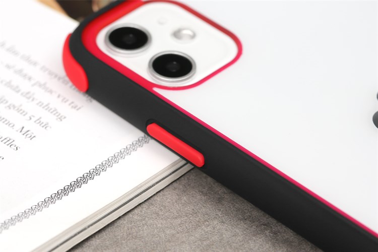 Ốp lưng iPhone 11 Nhựa cứng viền dẻo SYLLAB JM Màu Đen - Đỏ