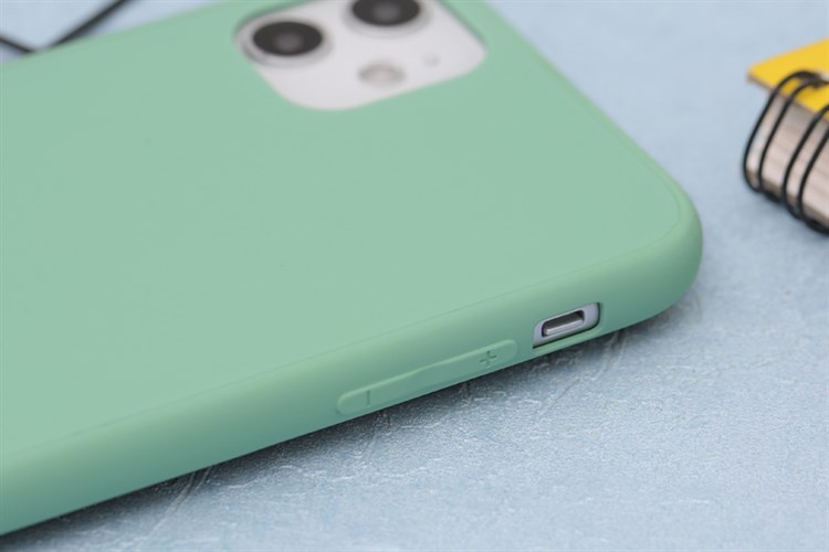 Ốp lưng iPhone 11 Nhựa cứng viền dẻo OSMIA Tempered Glass silk Màu Xanh Bạc Hà