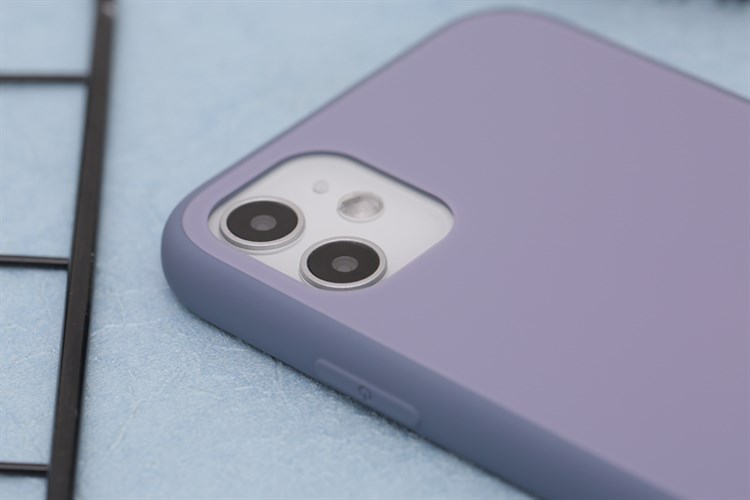 Ốp lưng iPhone 11 Nhựa cứng viền dẻo Tempered Glass silk OSMIA Lavender Màu Tím