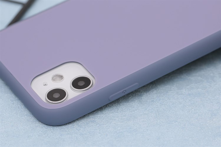 Ốp lưng iPhone 11 Nhựa cứng viền dẻo Tempered Glass silk OSMIA Lavender Màu Tím
