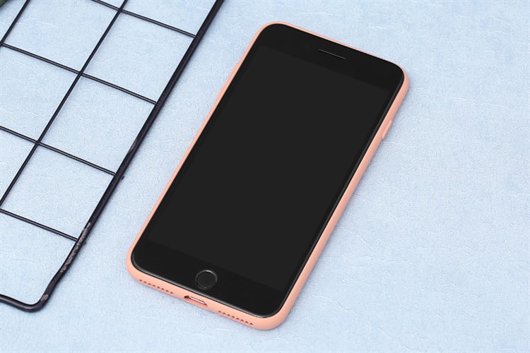 Ốp lưng iPhone 7 Plus/ 8 Plus Nhựa cứng viền dẻo Tempered Glass silk OSMIA Màu Hồng