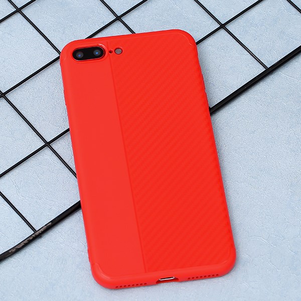 Ốp lưng iPhone 7 Plus/ 8 Plus nhựa dẻo Carbon Mix OSMIA Đỏ - giá rẻ