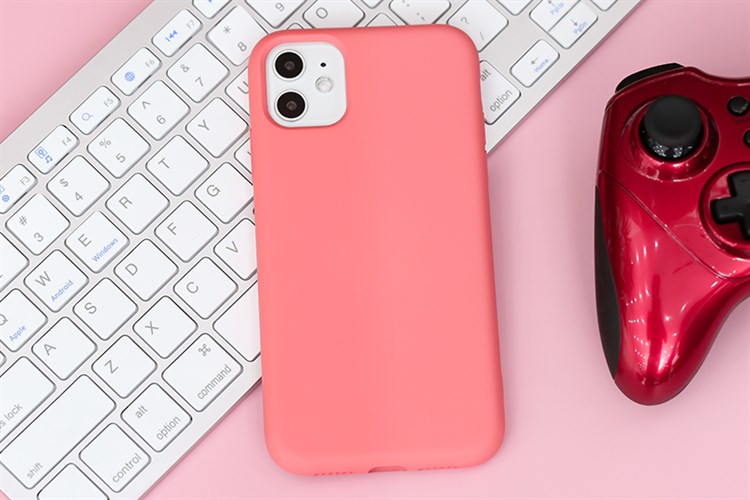 Ốp lưng iPhone 11 Nhựa dẻo Artifical silicon case MEEKER Mẫu Đơn Màu Hồng