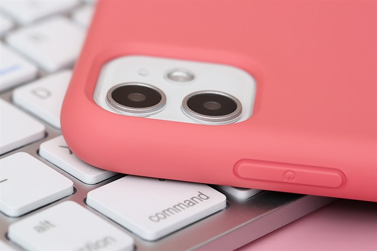 Ốp lưng iPhone 11 Nhựa dẻo Artifical silicon case MEEKER Mẫu Đơn Màu Hồng