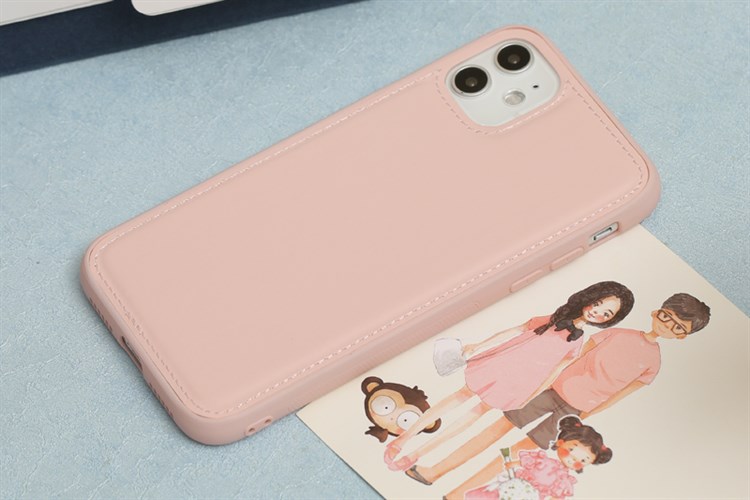 Ốp lưng iPhone 11 Nhựa cứng viền dẻo PU Candy OSMIA Màu Hồng