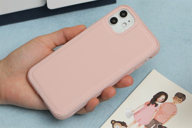 Ốp lưng iPhone 11 Nhựa cứng viền dẻo PU Candy OSMIA Màu Hồng