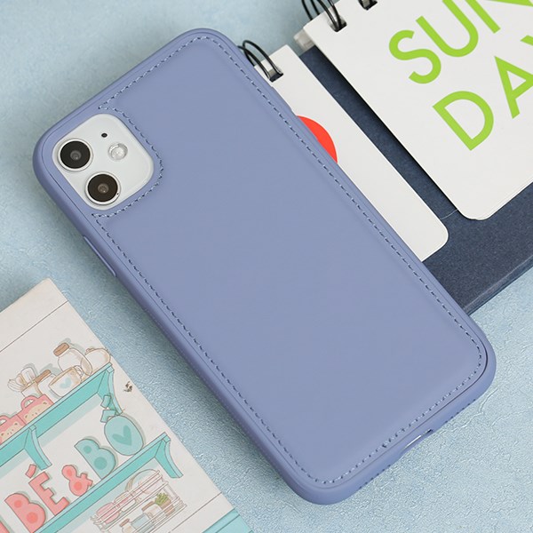 Ốp lưng iPhone 11 Nhựa cứng viền dẻo PU Candy OSMIA Lavender