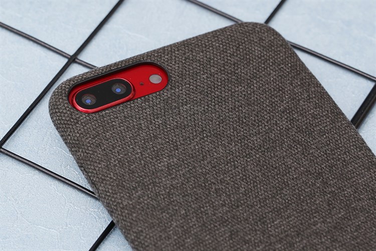 Ốp lưng iPhone 7 Plus/ 8 Plus Nhựa dẻo Fiber PU Case COSANO Màu Đen