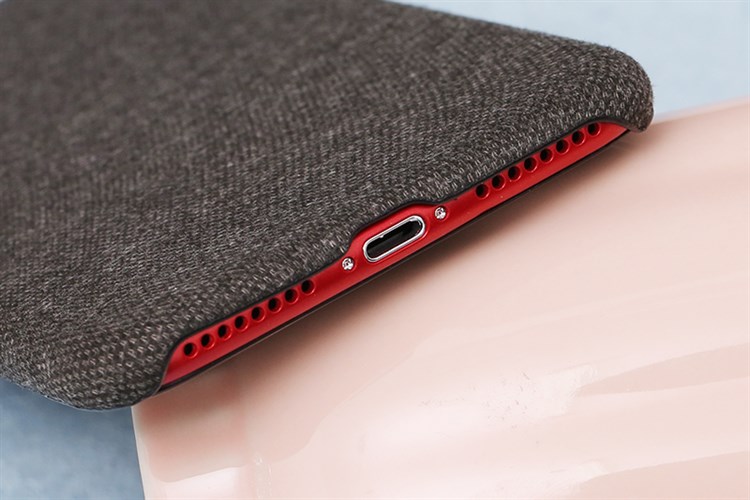 Ốp lưng iPhone 7 Plus/ 8 Plus Nhựa dẻo Fiber PU Case COSANO Màu Đen