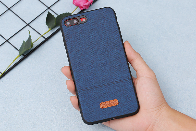 Ốp lưng iPhone 7 Plus/ 8 Plus Nhựa dẻo Logo PU Case COSANO