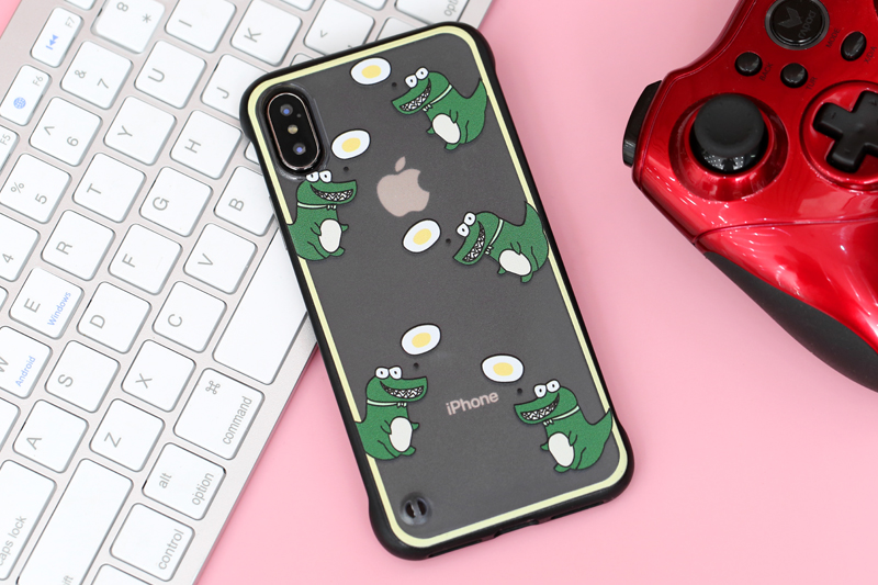 Ốp lưng iPhone X/Xs Nhựa cứng No Boarder case with Printing MEEKER Cá sấu nhỏ