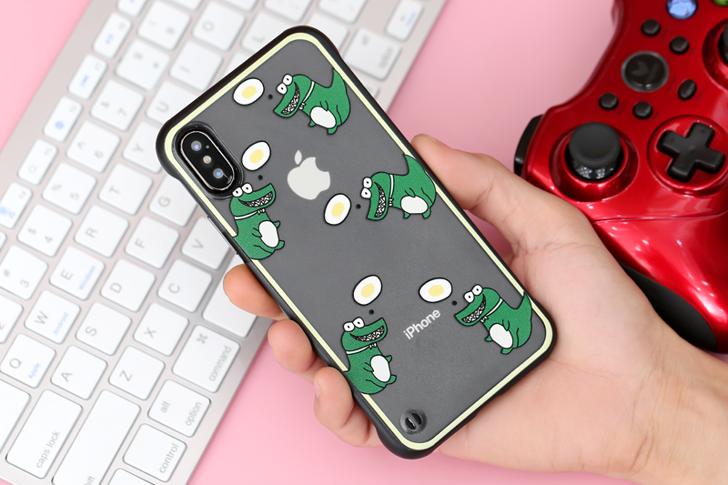 Ốp lưng iPhone X/Xs Nhựa cứng No Boarder case with Printing MEEKER Cá sấu nhỏ