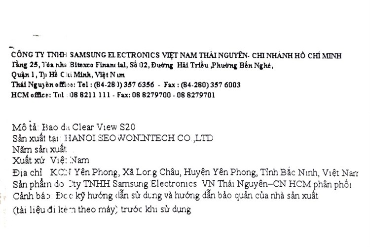 Bao da nắp gập Galaxy S20 Clear View Samsung Chính hãng Màu Đen