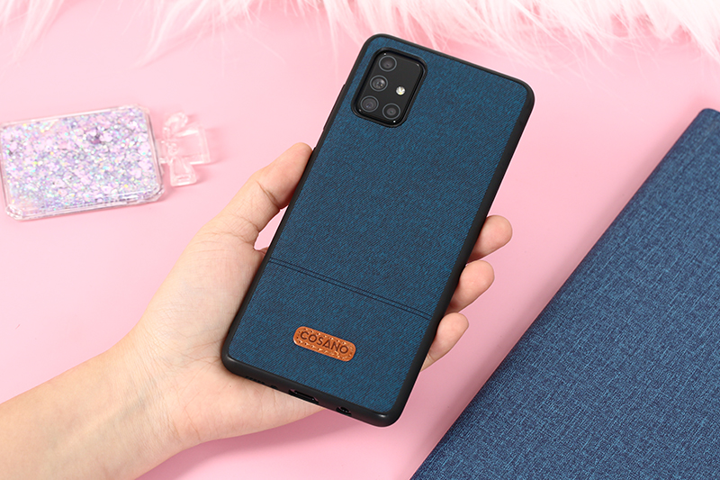 Ốp lưng Galaxy A71 Nhựa dẻo Logo PU Case COSANO