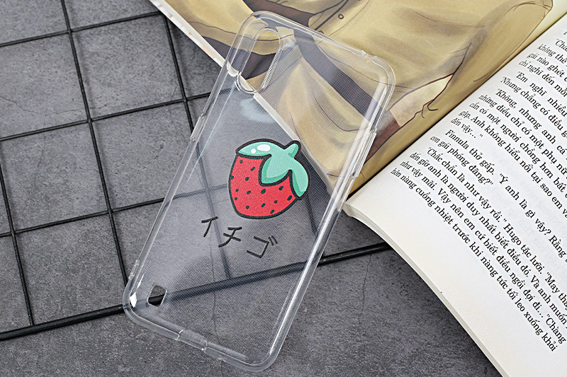 Ốp lưng Galaxy A01 Nhựa dẻo TPU Transparent Printing COSANO CSP862 Dâu