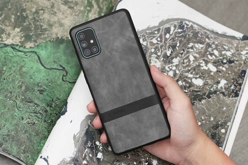 Ốp lưng Galaxy A71 Nhựa dẻo Morie PU Case COSANO