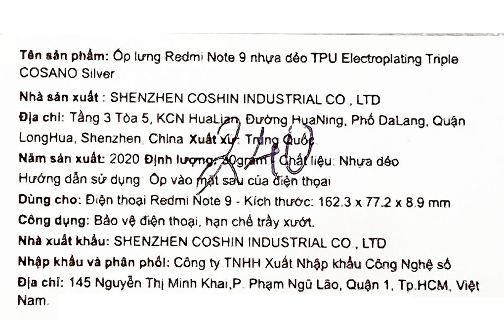 Ốp lưng Redmi Note 9 Nhựa dẻo TPU Electroplating Triple COSANO