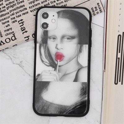 Ốp lưng iPhone 11 Nhựa cứng viền dẻo Tempered glass OSMIA Kẹo ngọt